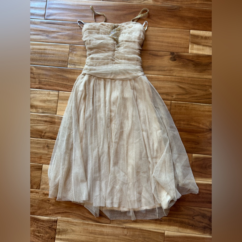 My Michelle Elegant Shimmery Gold Dress